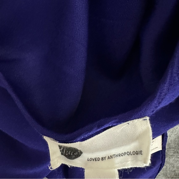 Anthropologie Floreat Purple Velvet Trim Cami Top Size Large - Picture 11 of 12
